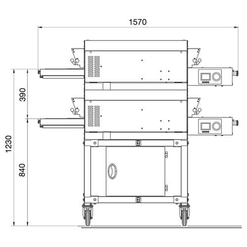 OEM TL 45 TOUCH 履帶式電力型烤爐尺寸參考圖 OEM TL 45 TOUCH 履帶式電力型烤爐尺寸參考圖