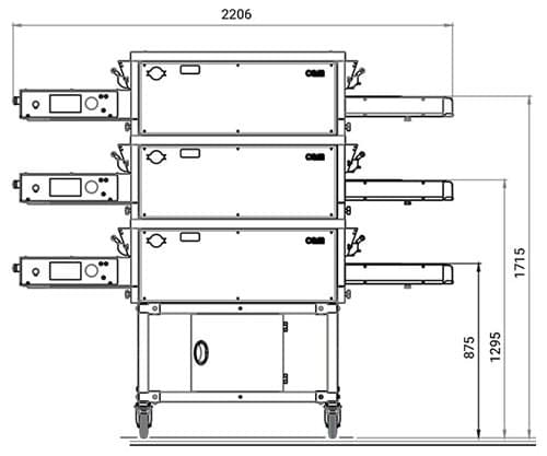 OEM TL108LCD 履帶式電力型烤爐尺寸參考圖 OEM TL108LCD 履帶式電力型烤爐尺寸參考圖