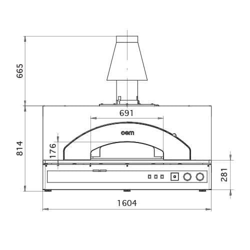 OEM VOLTAIRE ARC 瓦斯型烤爐尺寸參考圖 OEM VOLTAIRE ARC 瓦斯型烤爐尺寸參考圖