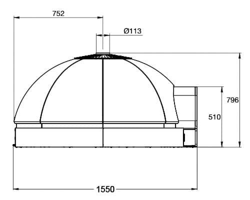 OEM DOME 圓頂型電窯爐尺寸參考圖 OEM DOME 圓頂型電窯爐尺寸參考圖