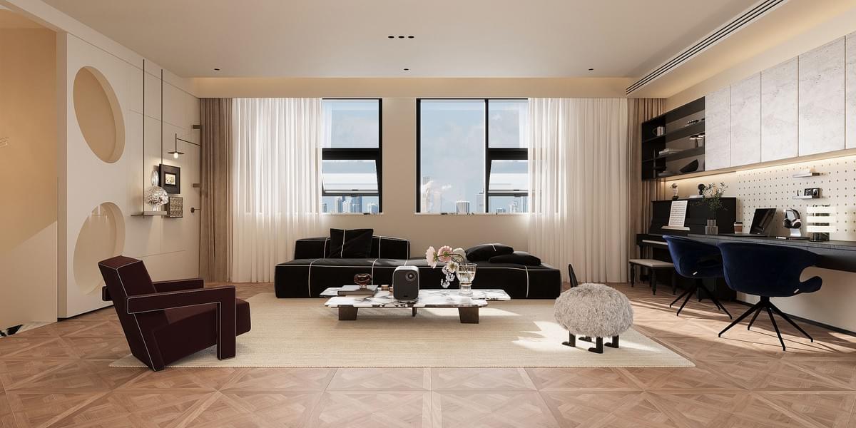 Light Modern | China Resources Yuexi, A Model Residence Featuring a Pure and Streamlined Leisure Lob