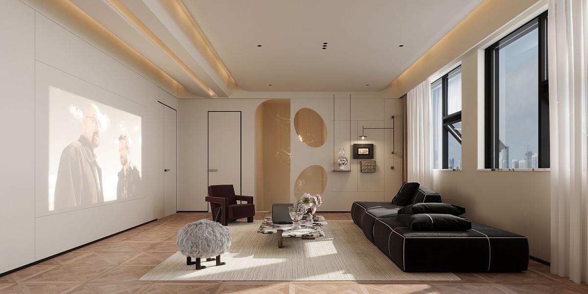 Light Modern | China Resources Yuexi, A Model Residence Featuring a Pure and Streamlined Leisure Lob