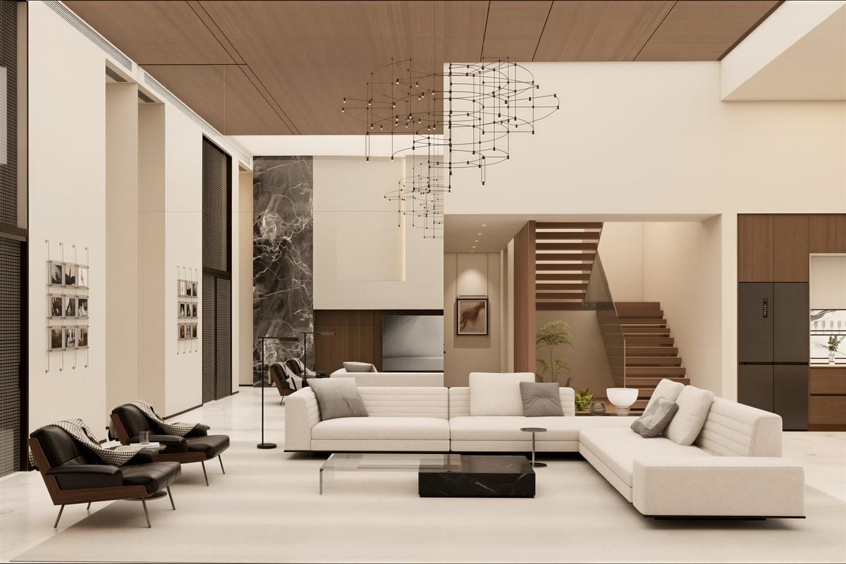 Exterior of Detached Villa in Ghana | Modern Minimalist Architecture Integrated with Tropical Courty