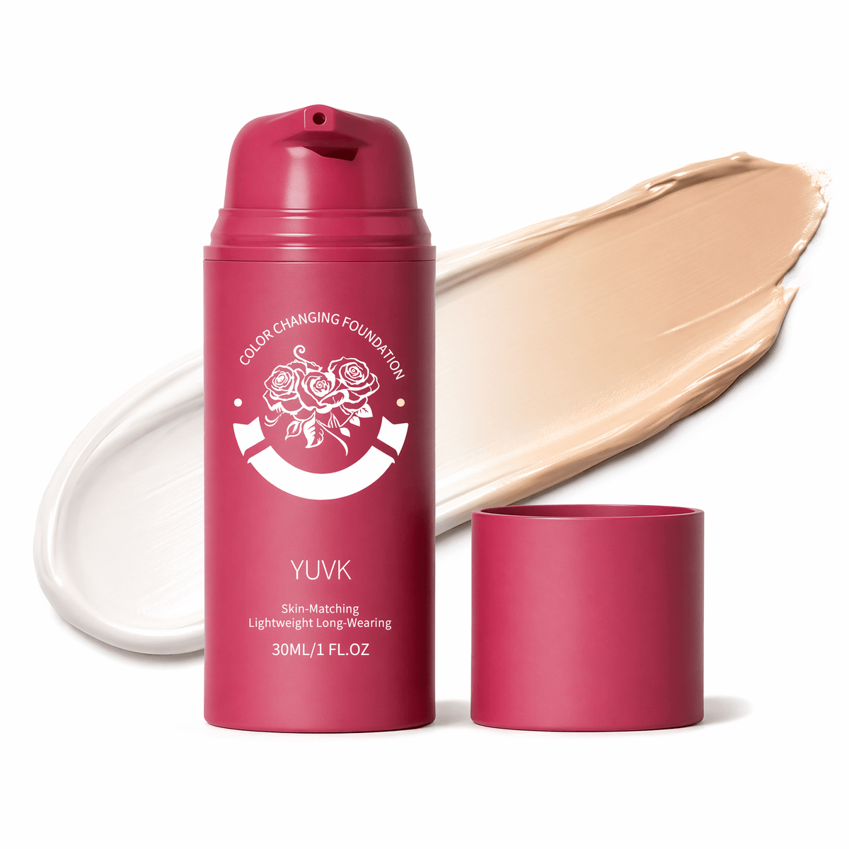 Skin-Matching Lightweight Long-Wearing Foundation