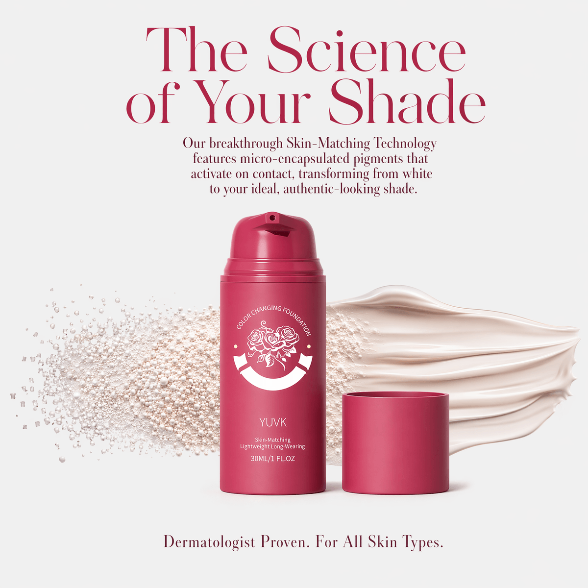 Skin-Matching Lightweight Long-Wearing Foundation