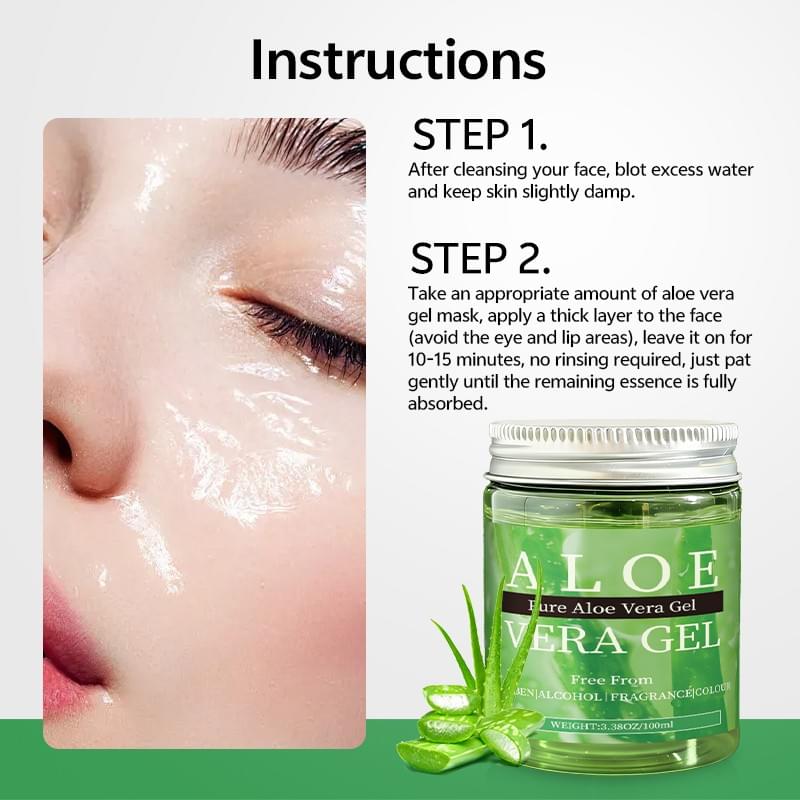 Pure Aloe Vera Gel – Paraben-Free, Alcohol-Free, Fragrance-Free