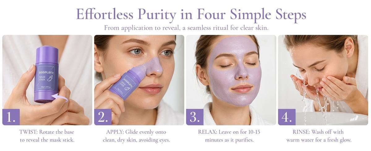 Eggplant Solid Stick Mask