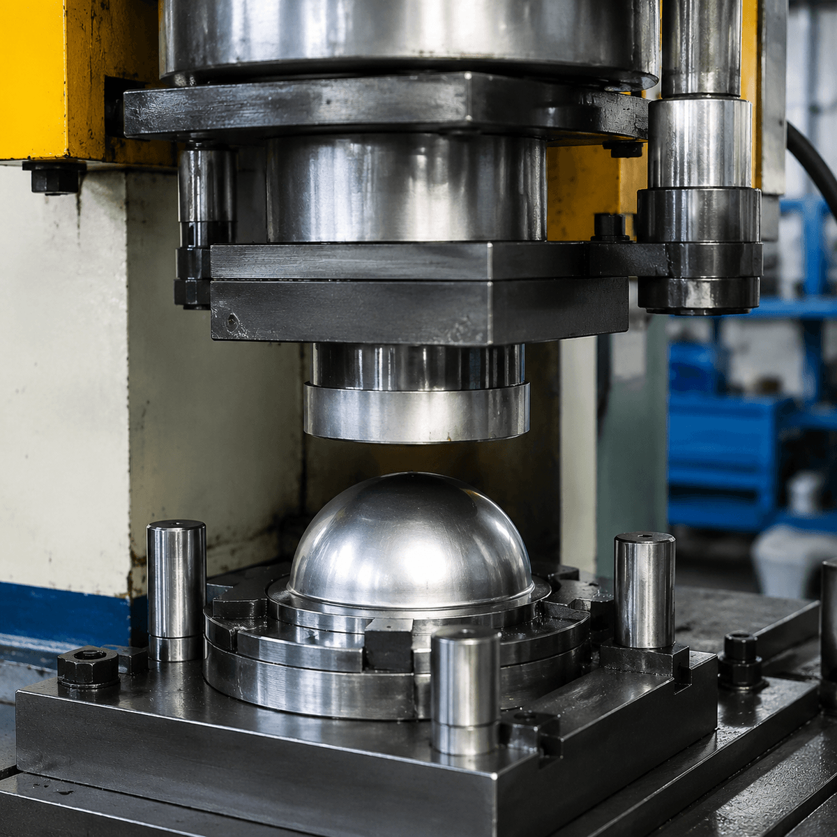 Precision deep drawing process producing custom deep drawn metal parts with consistent quality for OEM sheet metal manufacturing.