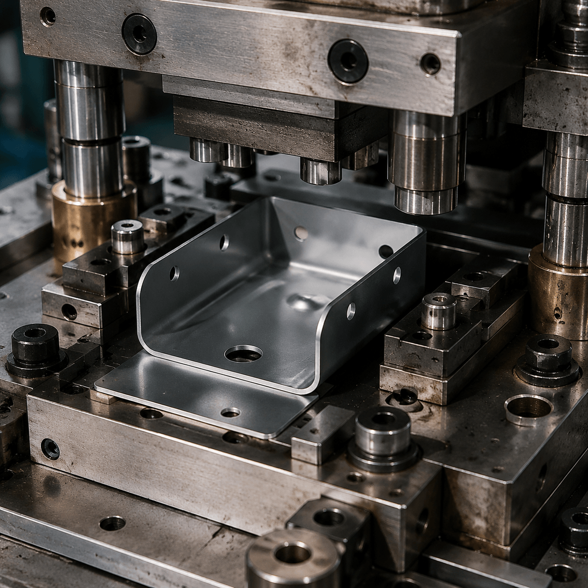 Trial stamping and die adjustment process to verify dimensions, optimize tooling, and ensure precision sheet metal parts quality.