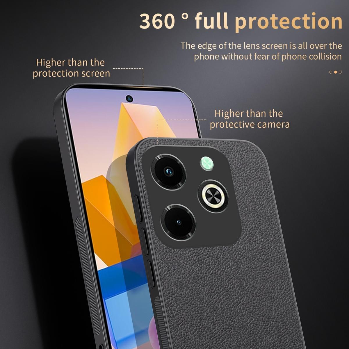 Magnetic Leather Texture Shockproof Case for Infinix Hot 40i