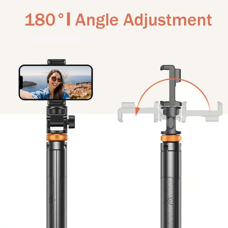 Bluetooth Selfie Stick Tripod 1.49m, Portable Floor Phone Stand with Remote for Live Vlog Selfie