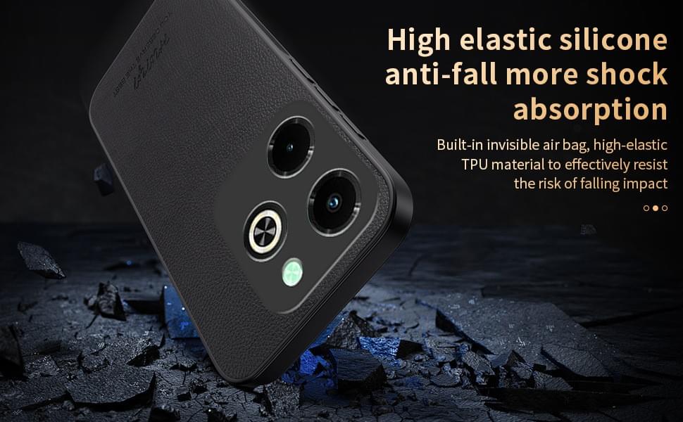 Magnetic Leather Texture Shockproof Case for Infinix Hot 40i
