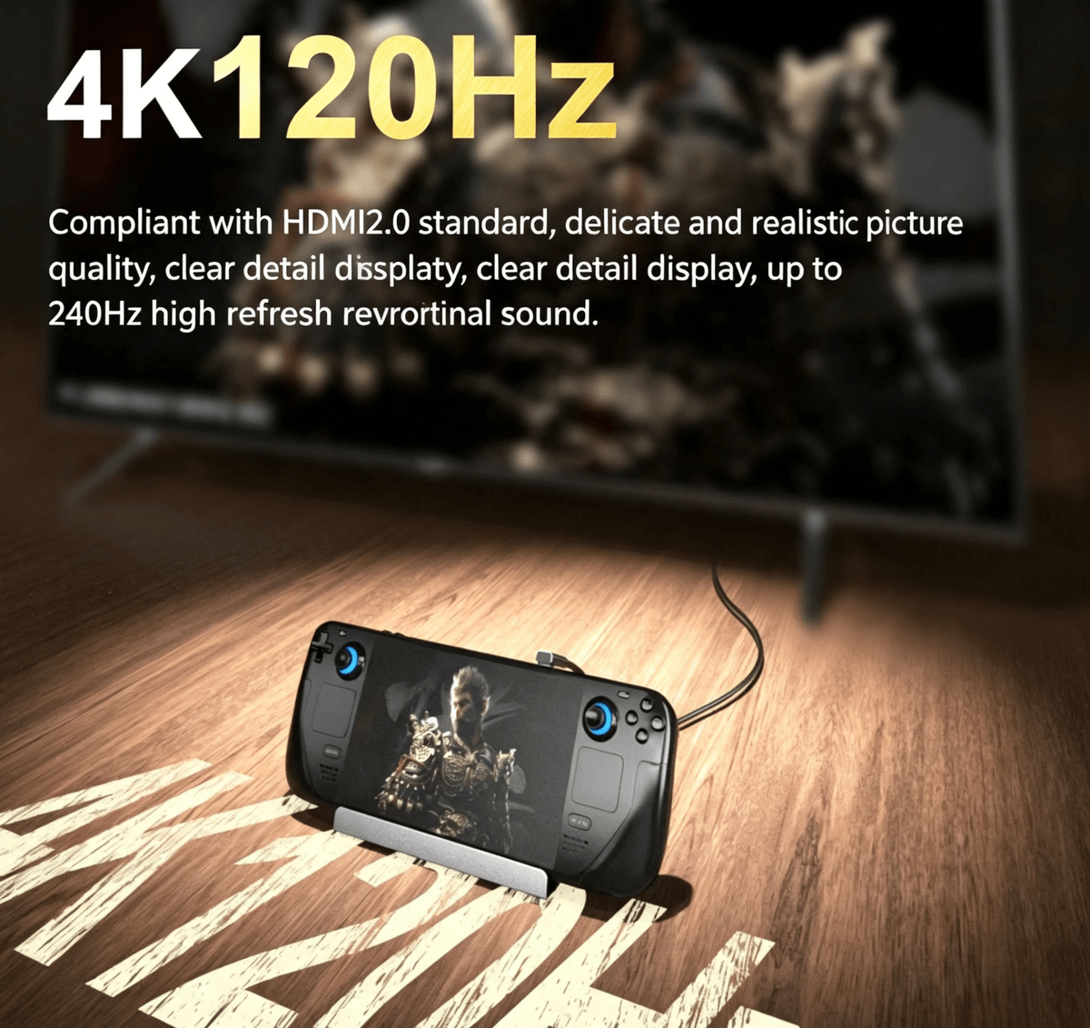 6‑in‑1 Handheld Docking Station, HDMI2.1 4K@120Hz, 100W PD Charging, Gigabit RJ45 Ethernet, USB‑C Hu