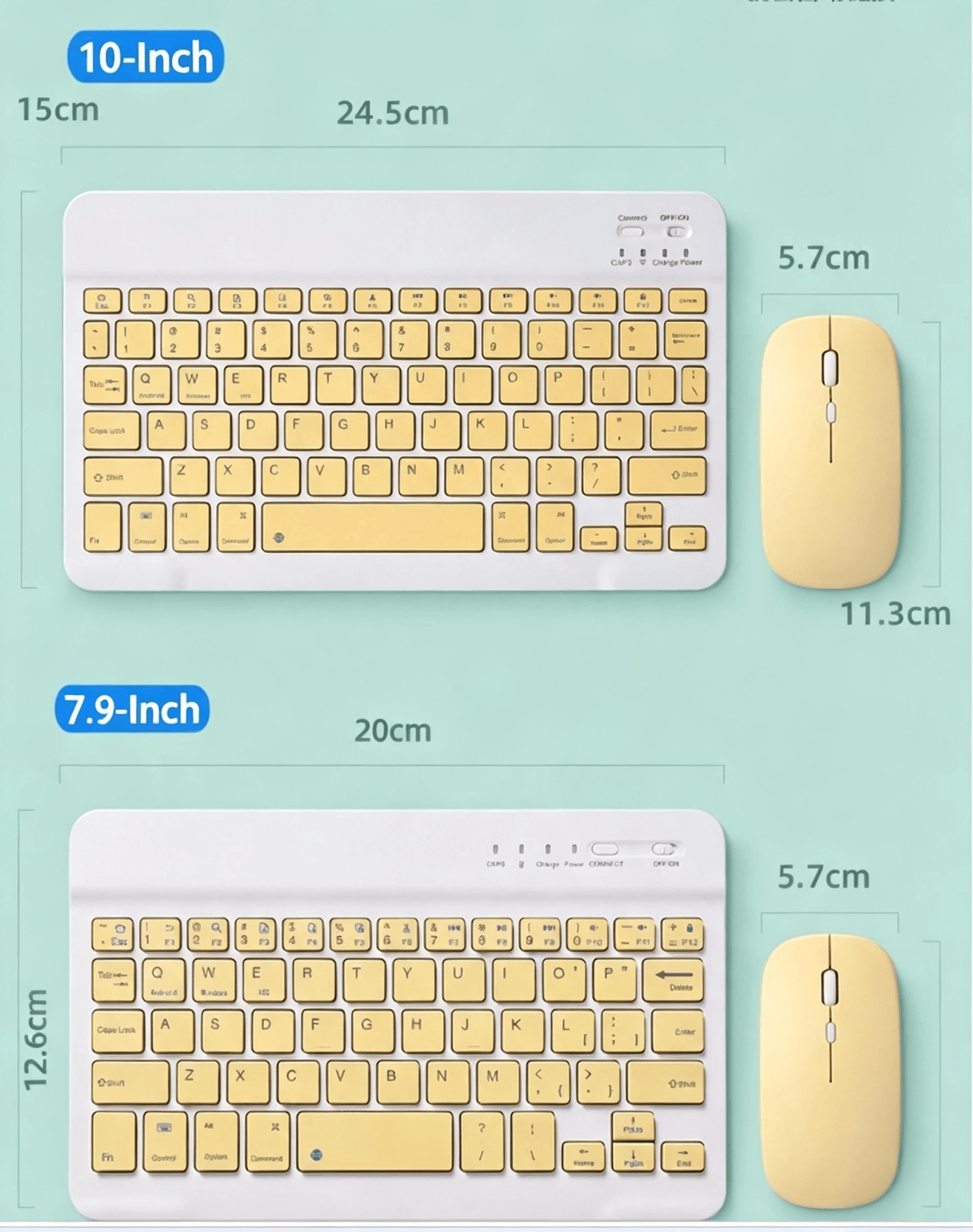 Best Seller Bluetooth Keyboard Mouse Combo, Rechargeable Wireless Keyboard Set for iPad Tablet Phone