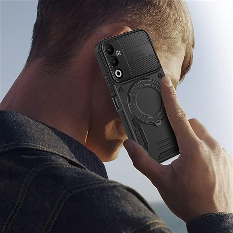 Magnetic Kickstand Phone Case with Slide Camera Protector for Infinix
