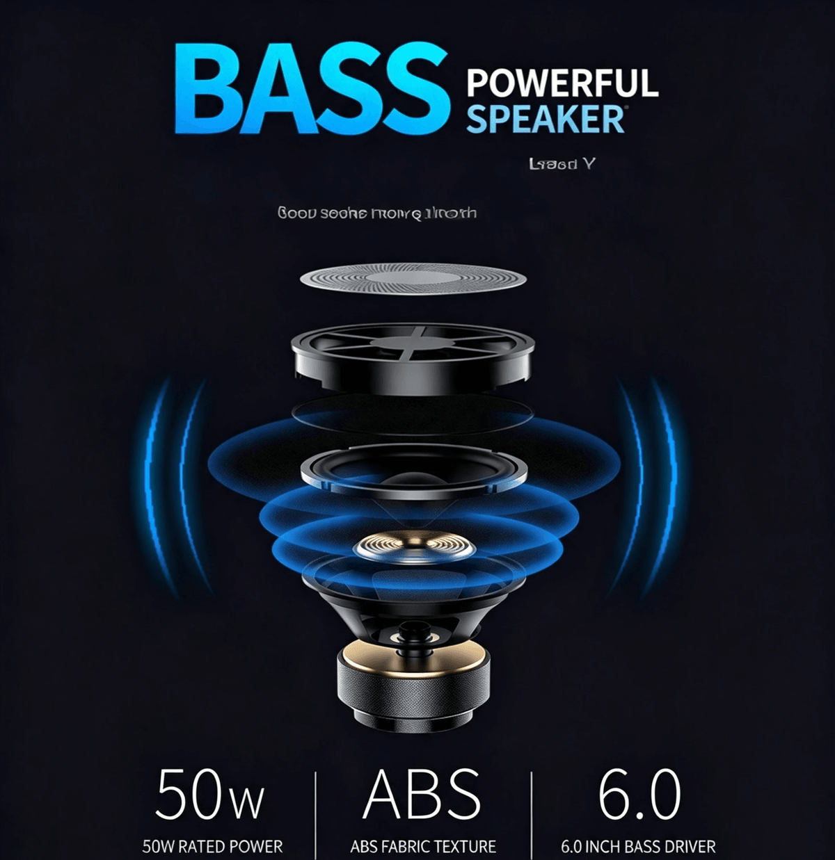 Portable TF‑Card Bluetooth Speaker, Subwoofer with Ambient Light