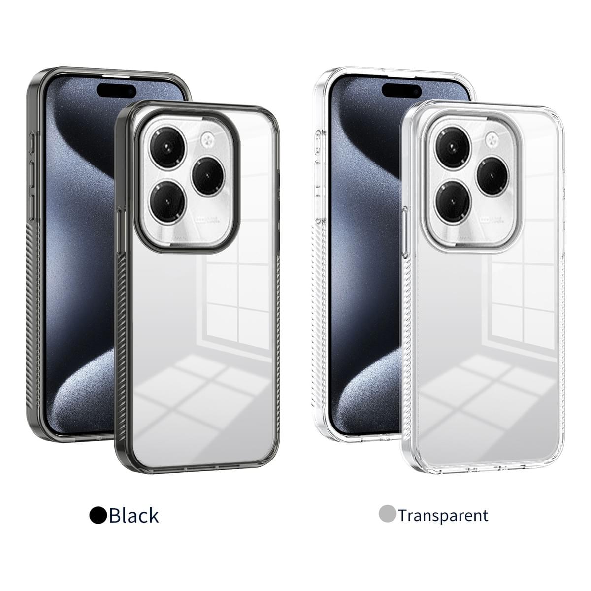 Clear Dual‑Layer Shockproof Case for Infinix & Tecno Spark Series