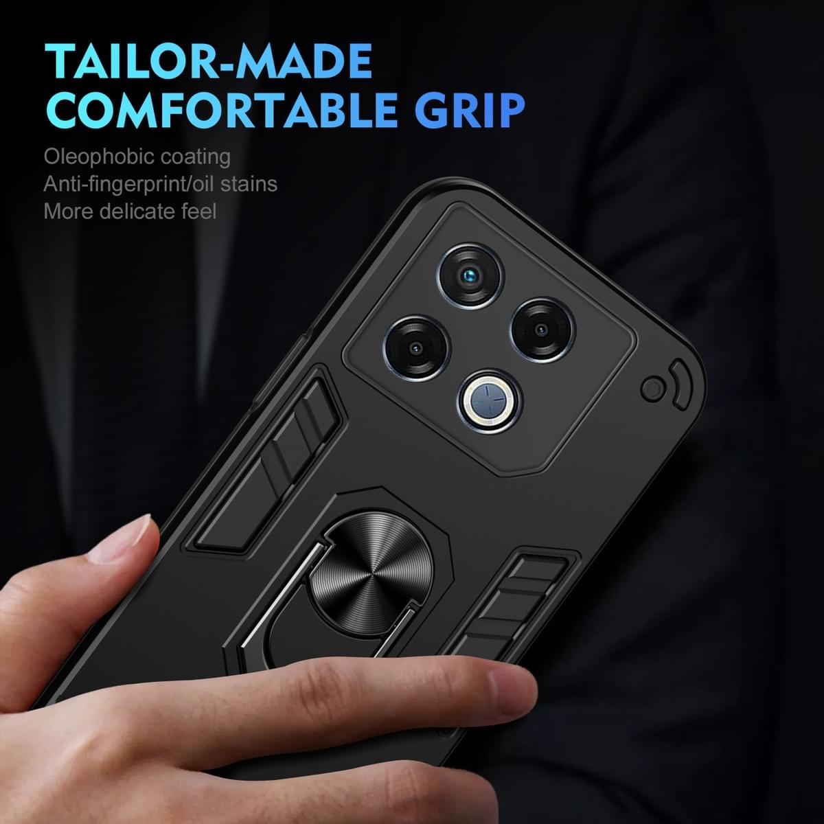 Armor Shockproof Case Built‑in Ring Holder for Infinix Series
