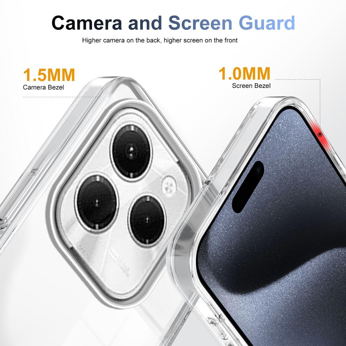 Clear Dual‑Layer Shockproof Case for Infinix & Tecno Spark Series