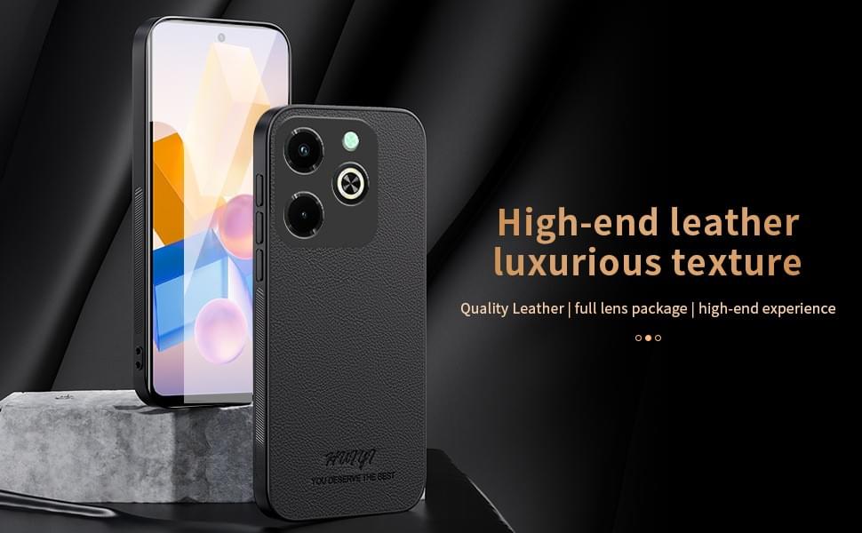 Magnetic Leather Texture Shockproof Case for Infinix Hot 40i