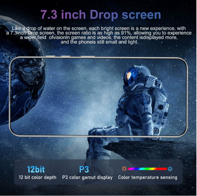 M6 PRO Smartphone,7.3‑Inch Display