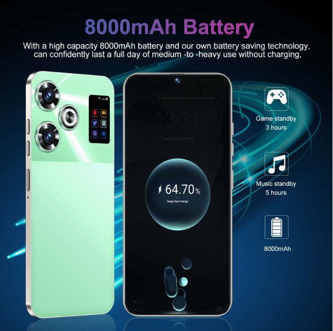 M6 PRO Smartphone,7.3‑Inch Display