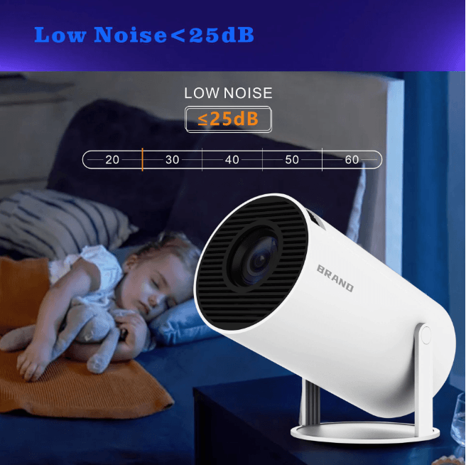 HY300Pro Smart Projector, 4K Supported Portable Mini Projector, Wi‑Fi6 Bluetooth 5.0, Auto Keystone 