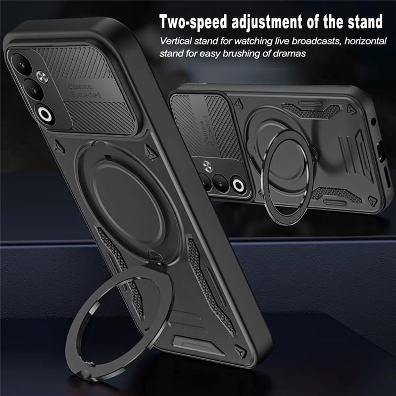 Magnetic Kickstand Phone Case with Slide Camera Protector for Infinix