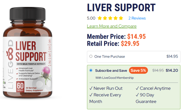LiveGood Liver support