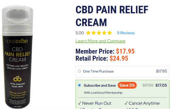 LIVEGOOD CBD PAIN RELIEF