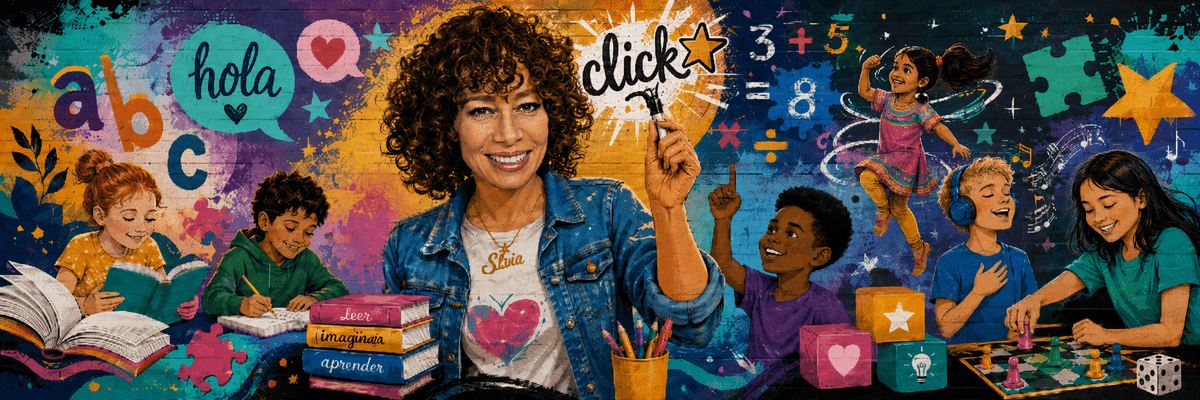 With more than 20 years of tutoring experience, Miss Silvia has developed proprietary teaching methods around one simple belief: every child learns differently—and learning becomes exciting when the right approach makes everything “click.”

Rather than forcing students into a rigid, one-size-fits-all curriculum, Miss Silvia customizes every lesson to the way each child naturally understands, processes, and retains information. She incorporates games, songs, dancing, movement, play, creativity, and hands-on activities to keep students engaged while reinforcing essential skills.

Her goal is to discover what makes learning click for each student. Once that connection is made, difficult concepts become easier to understand, confidence begins to grow, and learning feels less like work and more like discovery.

Miss Silvia’s individualized approach supports students in Spanish, math, and early reading—and has produced remarkable results, including recently teaching a three-year-old to read. For added convenience,