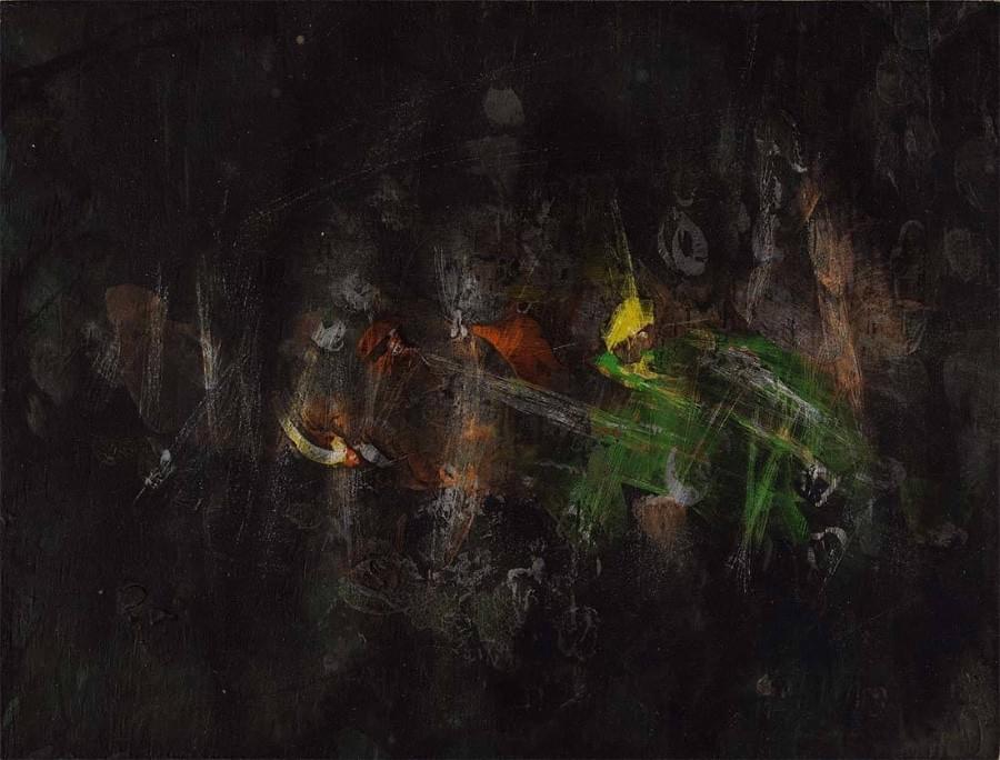 Schilderij- painting - Harm van den Berg - S.P., 2014, 15 x 20 cm, oil / acrylic on wood