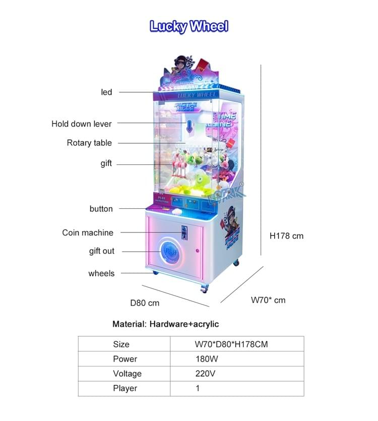 Lucky Wheel Prize Game Machine for Arcades and FECs