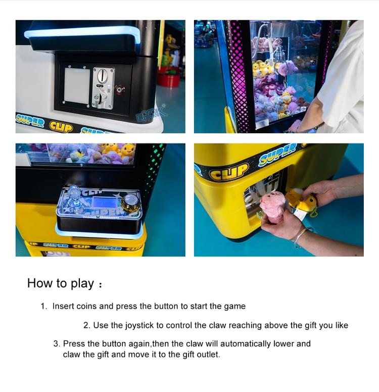 Factory Direct Coin Operated Mini Claw Machine