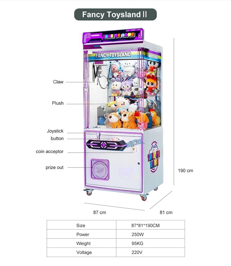 Commercial Claw Machine Prize Game Equipment For Arcade Business