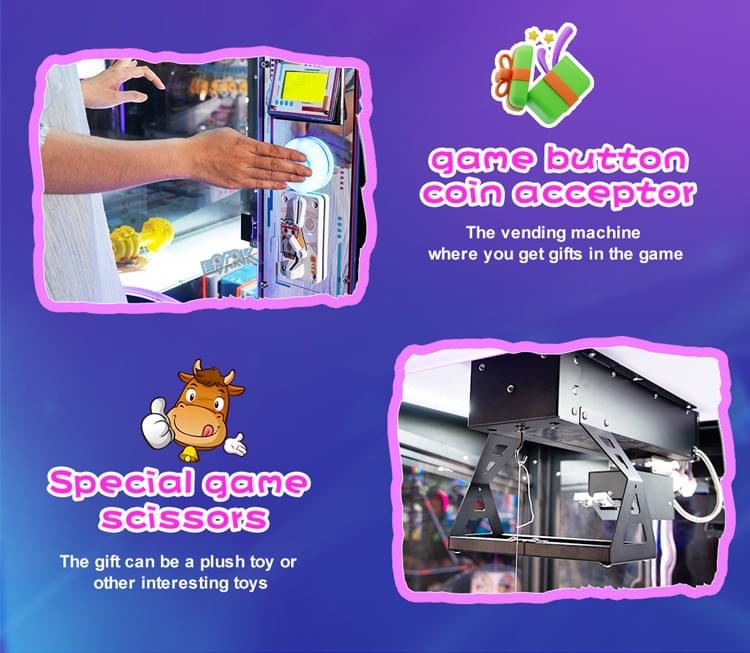 Black Claw Machine Commercial Prize Game For Arcade Business