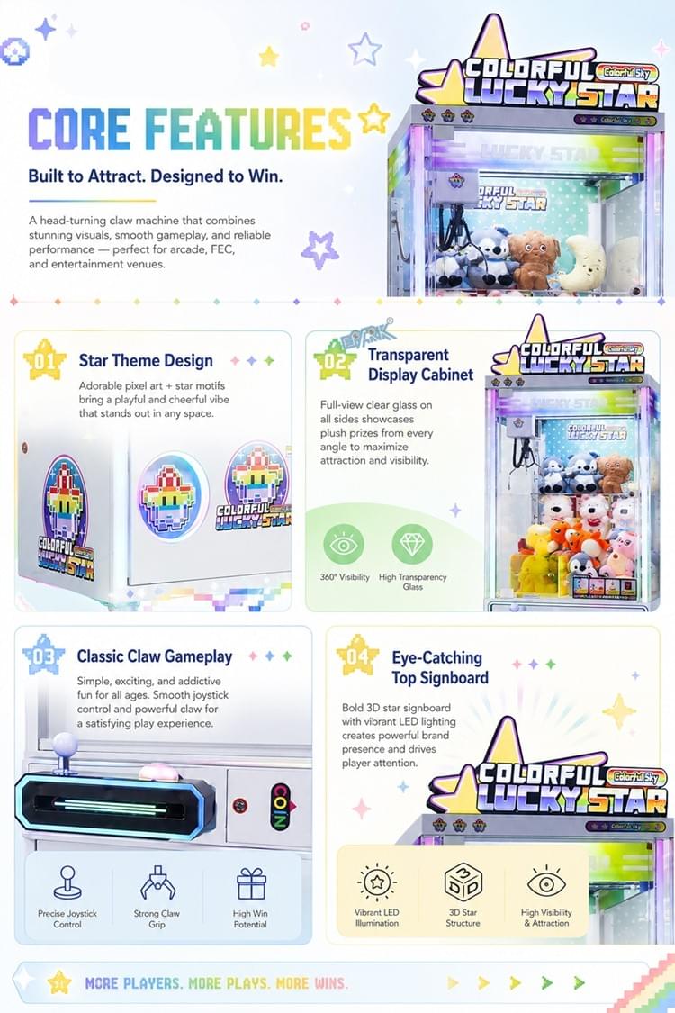 Large Claw Machine Coin Operated Prize Machine Equipment