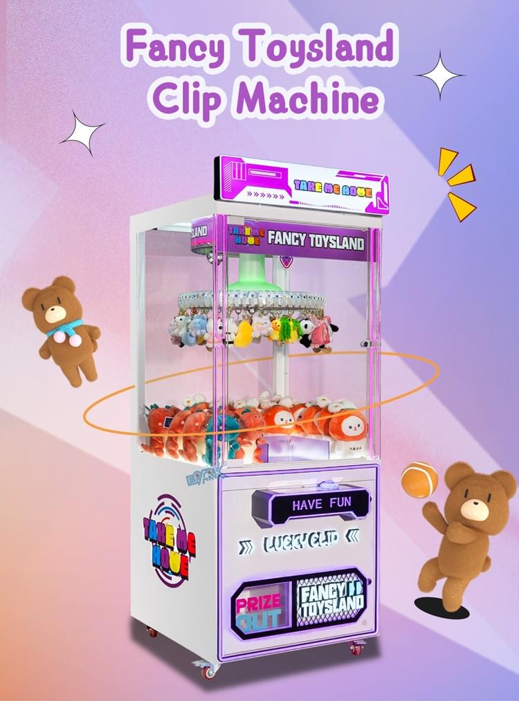Fancy Toy Clip Machine Prize Game For Arcade Business
