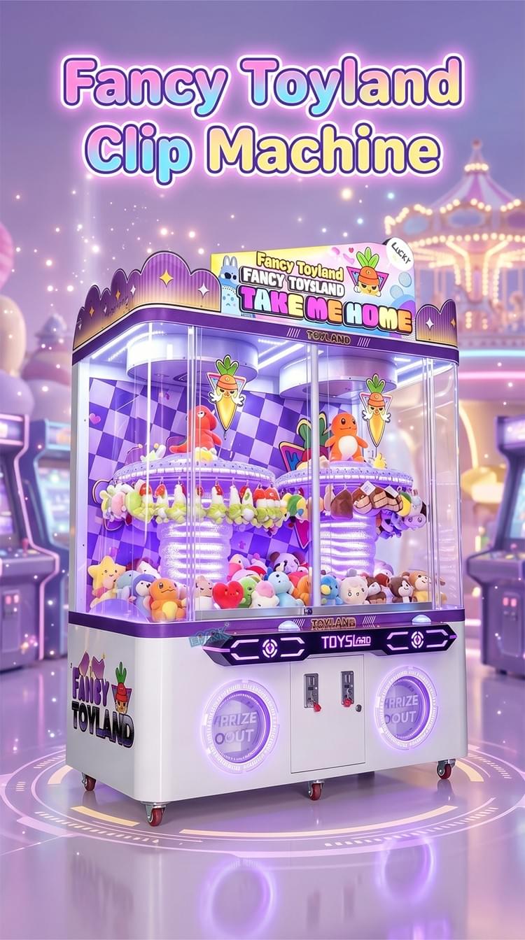 2 Player Toy Clip Machine Coin Operated Prize Equipment