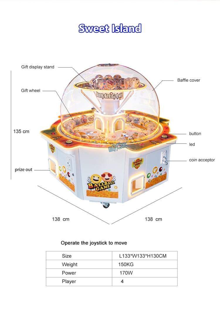 4 Player Prize Arcade Machine for Shopping Mall and Game Center