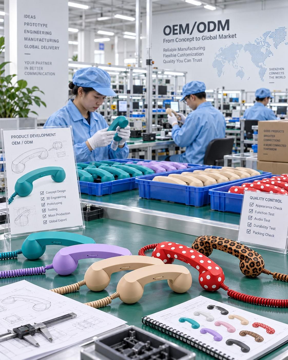 Retro handset manufacturing and assembly process for NEW POWER TECH products