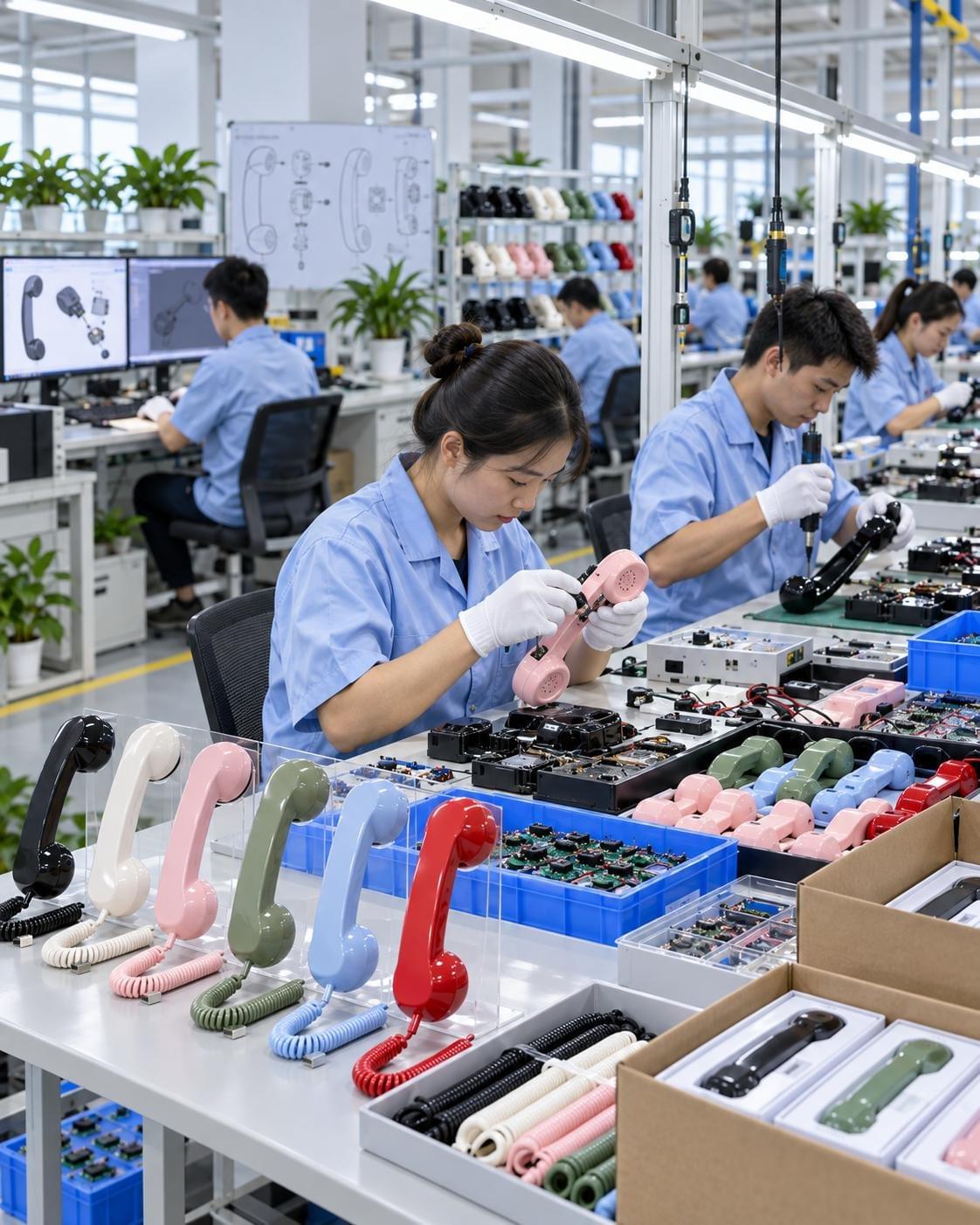 Retro handset manufacturing and assembly process for NEW POWER TECH products