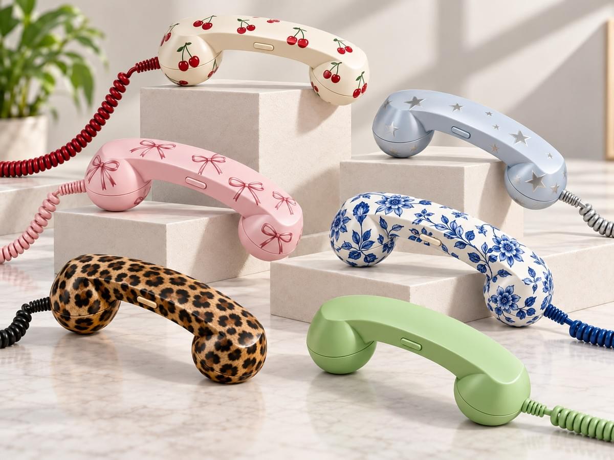 Custom retro phone handset OEM ODM options including colors, patterns, logos, connectors, cable specifications and private-label packaging for B2B projects.