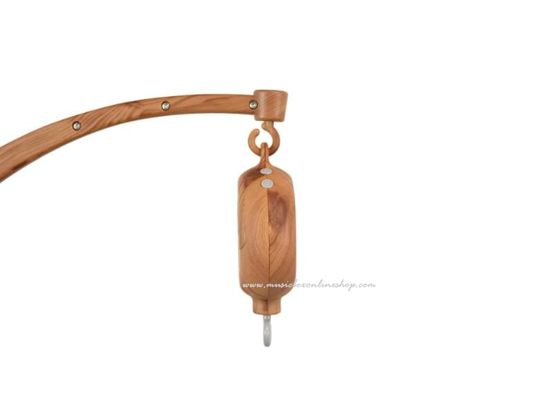 Simulated Wood Grain Music Mobile Baby Crib Decoration