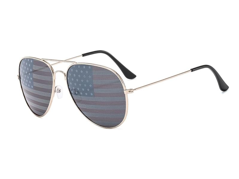 Double Bridge American Flag Independence Day sunglasses Aviator Sunglasses