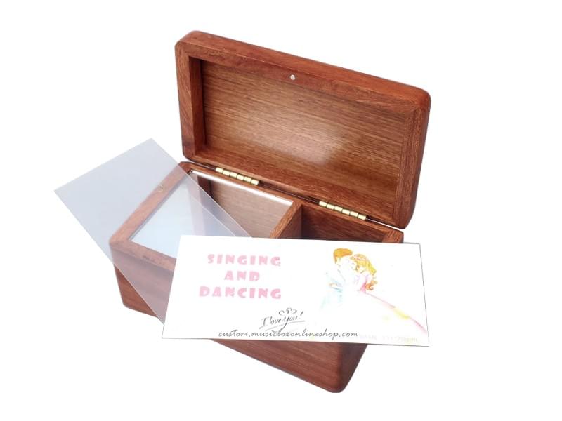 Jewelry Storage Music Box with Dancing Ballerina Figures Photo Storage