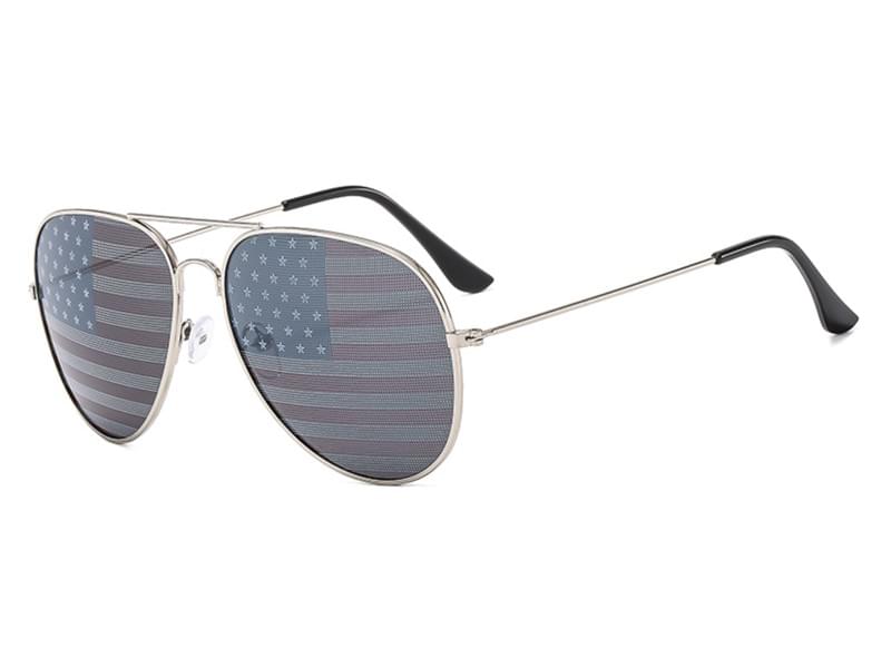 Double Bridge American Flag Independence Day sunglasses Aviator Sunglasses