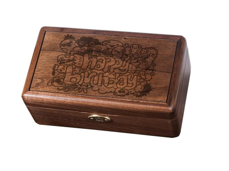 Compartment Storage Velvet Inner liner Wooden Jewelry Music Box