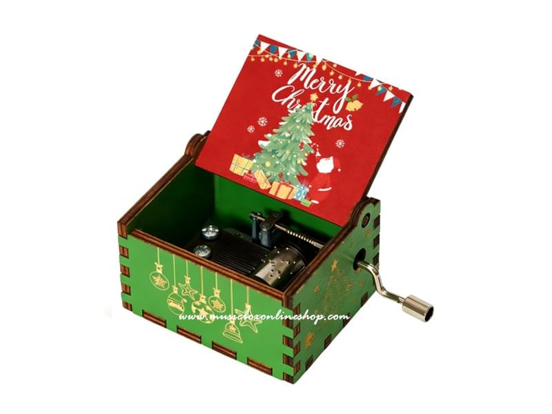Christmas Tree Pattern Engraved Christmas Music Box