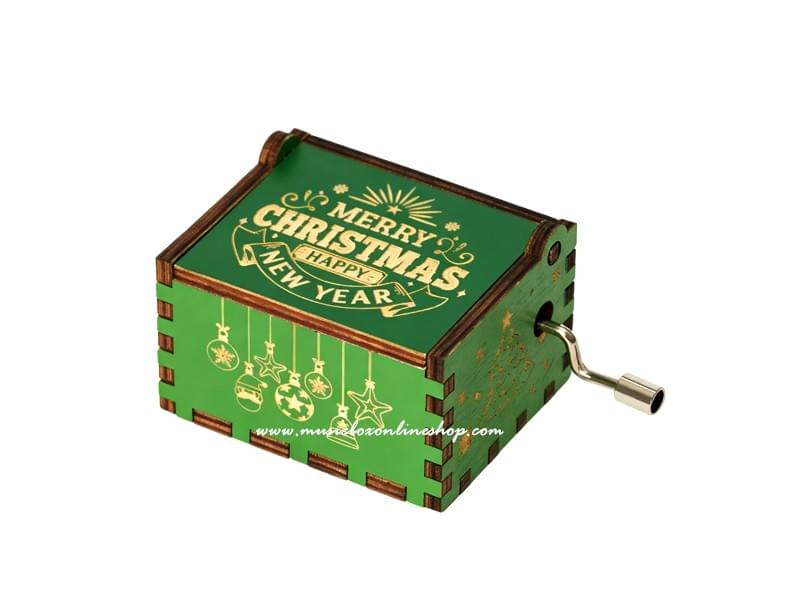 Christmas Tree Pattern Engraved Christmas Music Box